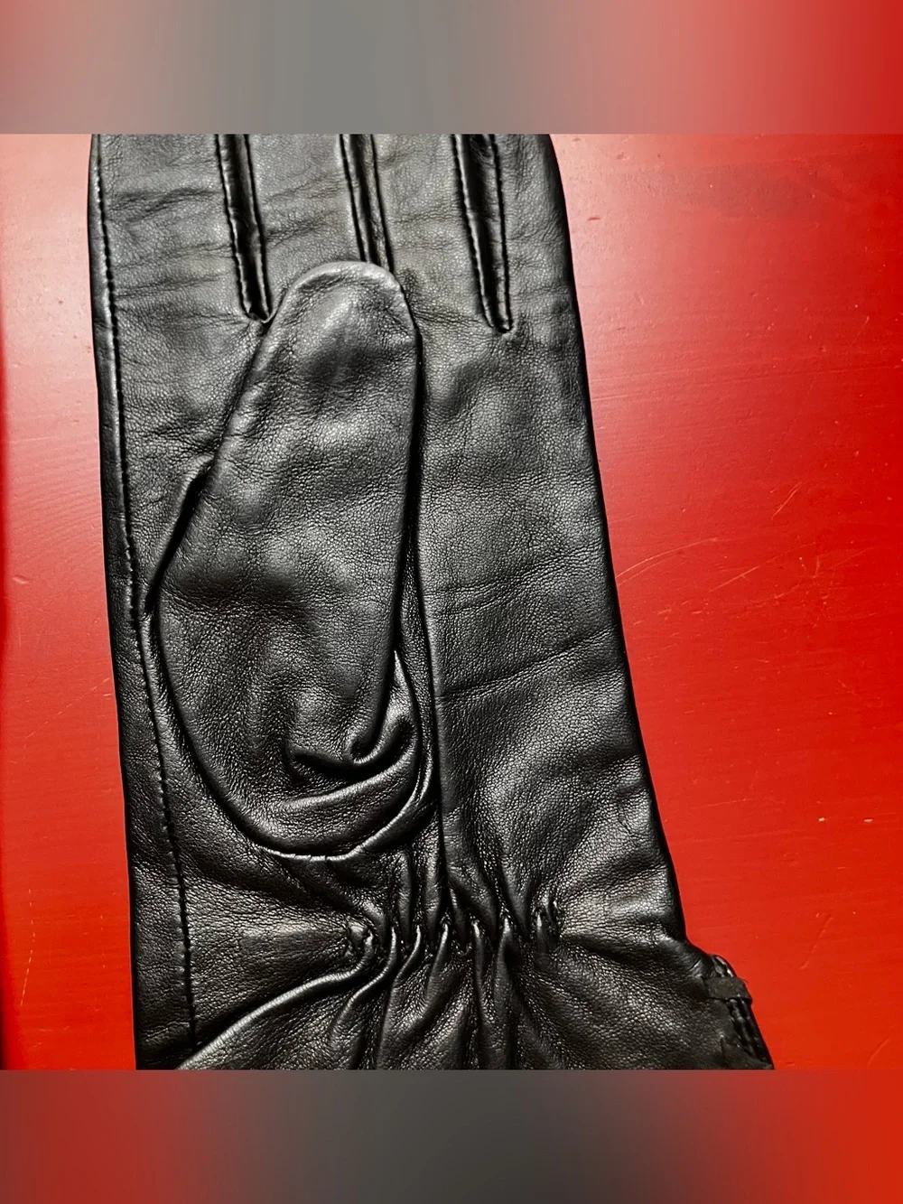 Ralph Lauren Black Leather Gloves